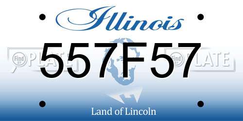 557F57 Illinois License Plate