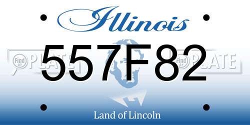 557F82 Illinois License Plate