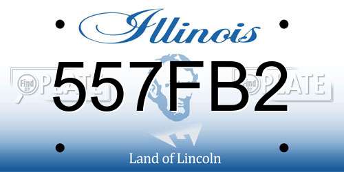 557FB2 Illinois License Plate