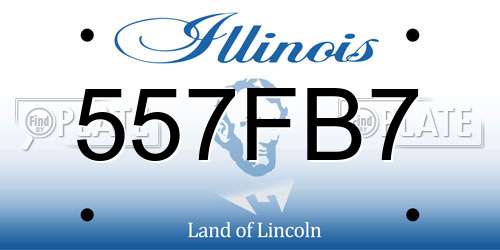 557FB7 Illinois License Plate