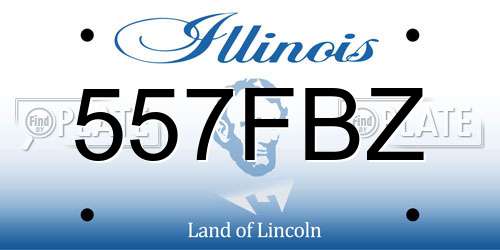557FBZ Illinois License Plate