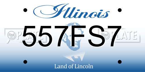 557FS7 Illinois License Plate