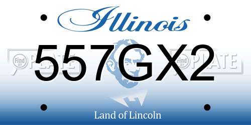 557GX2 Illinois License Plate