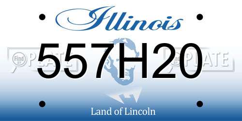 557H20 Illinois License Plate