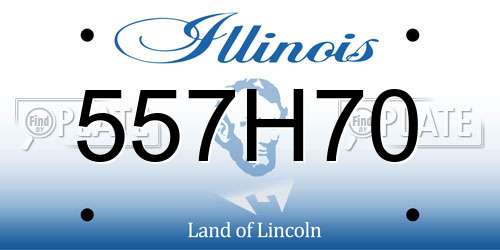 557H70 Illinois License Plate