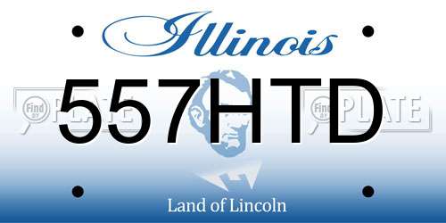 557HTD Illinois License Plate
