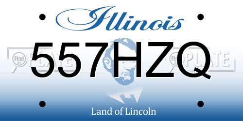 557HZQ Illinois License Plate