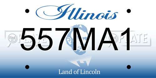 557MA1 Illinois License Plate