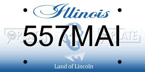 557MAI Illinois License Plate