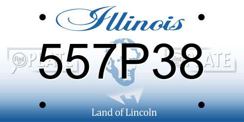 557P38 Illinois License Plate