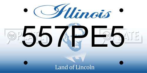 557PE5 Illinois License Plate