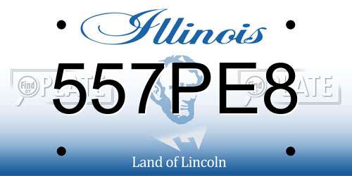 557PE8 Illinois License Plate