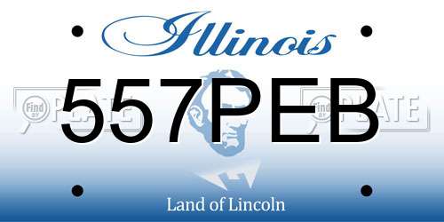 557PEB Illinois License Plate