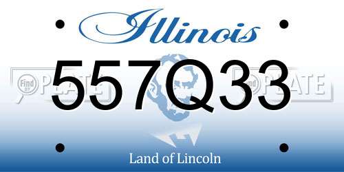 557Q33 Illinois License Plate