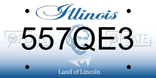 557QE3 Illinois License Plate