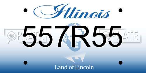 557R55 Illinois License Plate