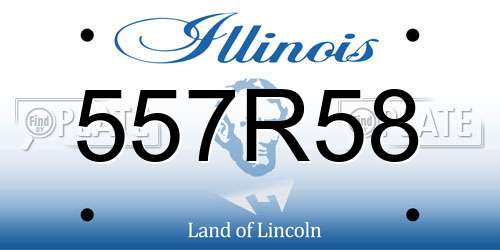 557R58 Illinois License Plate