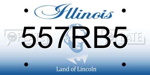 557RB5 Illinois License Plate
