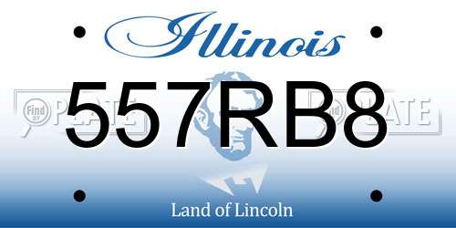 557RB8 Illinois License Plate