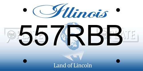 557RBB Illinois License Plate