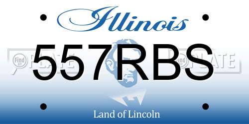 557RBS Illinois License Plate
