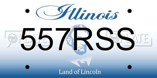557RSS Illinois License Plate