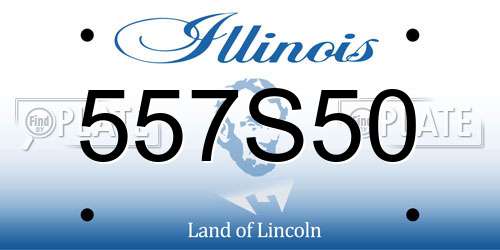 557S50 Illinois License Plate