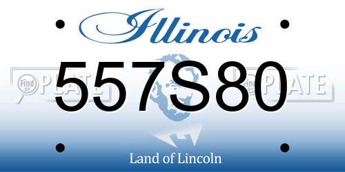 557S80 Illinois License Plate