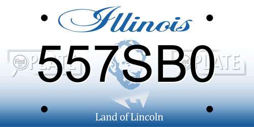 557SB0 Illinois License Plate