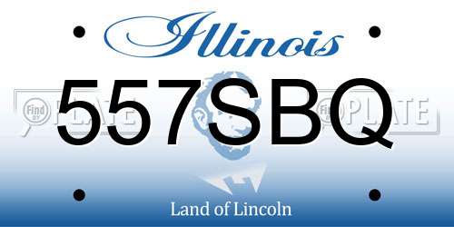 557SBQ Illinois License Plate