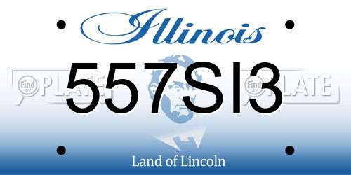 557SI3 Illinois License Plate