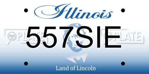 557SIE Illinois License Plate
