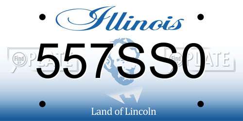 557SS0 Illinois License Plate