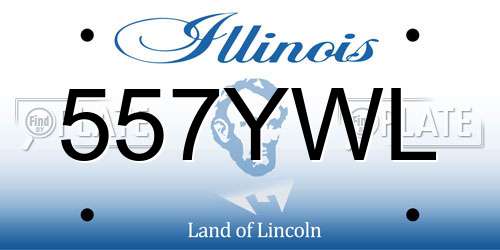 557YWL Illinois License Plate