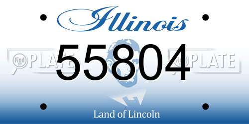 55804 Illinois License Plate