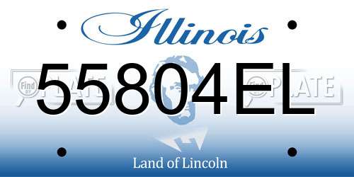 55804EL Illinois License Plate