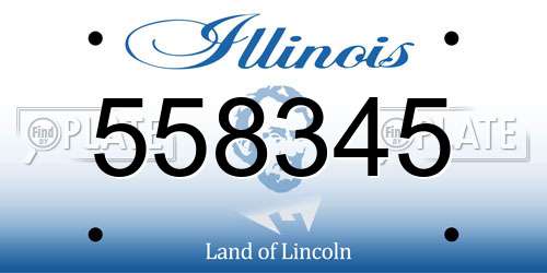 558345 Illinois License Plate
