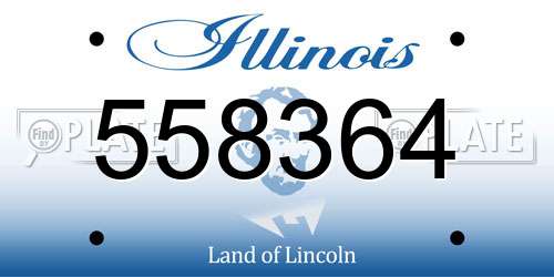 558364 Illinois License Plate