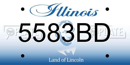 5583BD Illinois License Plate
