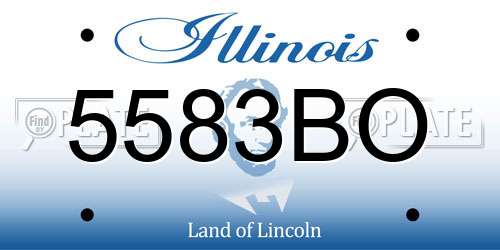 5583BO Illinois License Plate