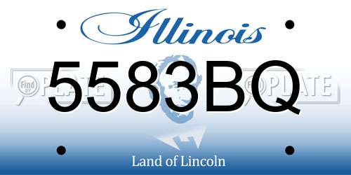 5583BQ Illinois License Plate