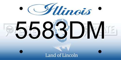 5583DM Illinois License Plate