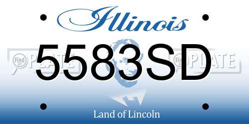5583SD Illinois License Plate