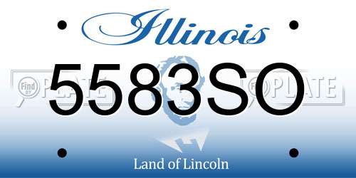 5583SO Illinois License Plate