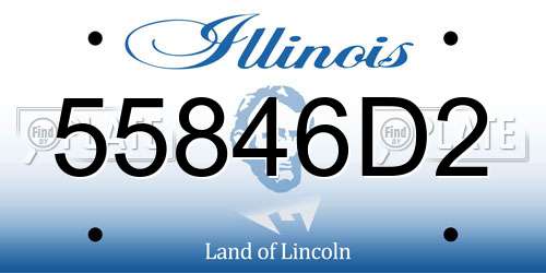 55846D2 Illinois License Plate