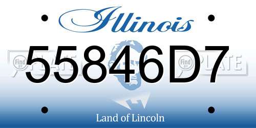 55846D7 Illinois License Plate