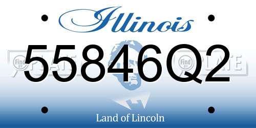 55846Q2 Illinois License Plate