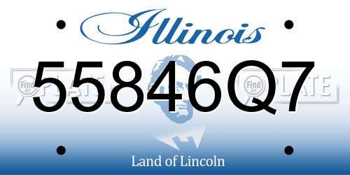 55846Q7 Illinois License Plate