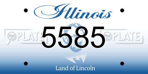 5585 Illinois License Plate