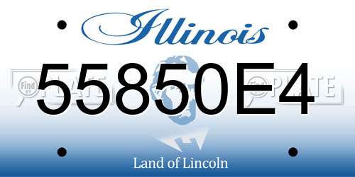 55850E4 Illinois License Plate